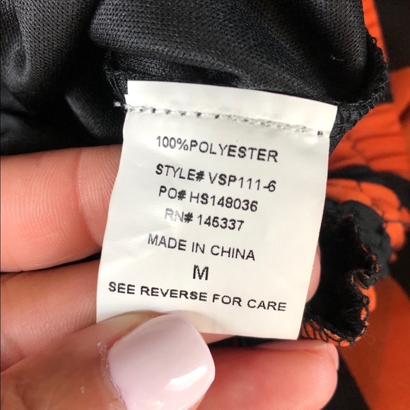 NWOT Rustic Orange & Black stripe flare pants M - Picture 5 of 5